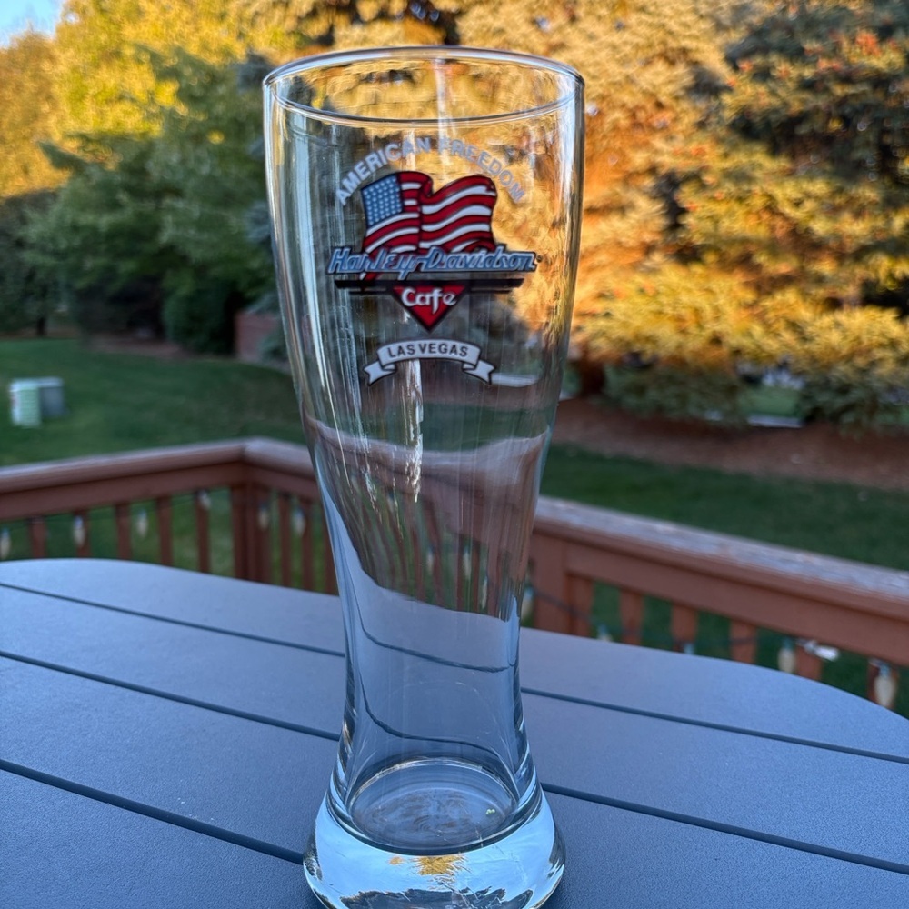 Vintage Harley-Davidson Vegas & Hard Rock Cafe Vegas Hurricane Beer Glass - Picture 12 of 16